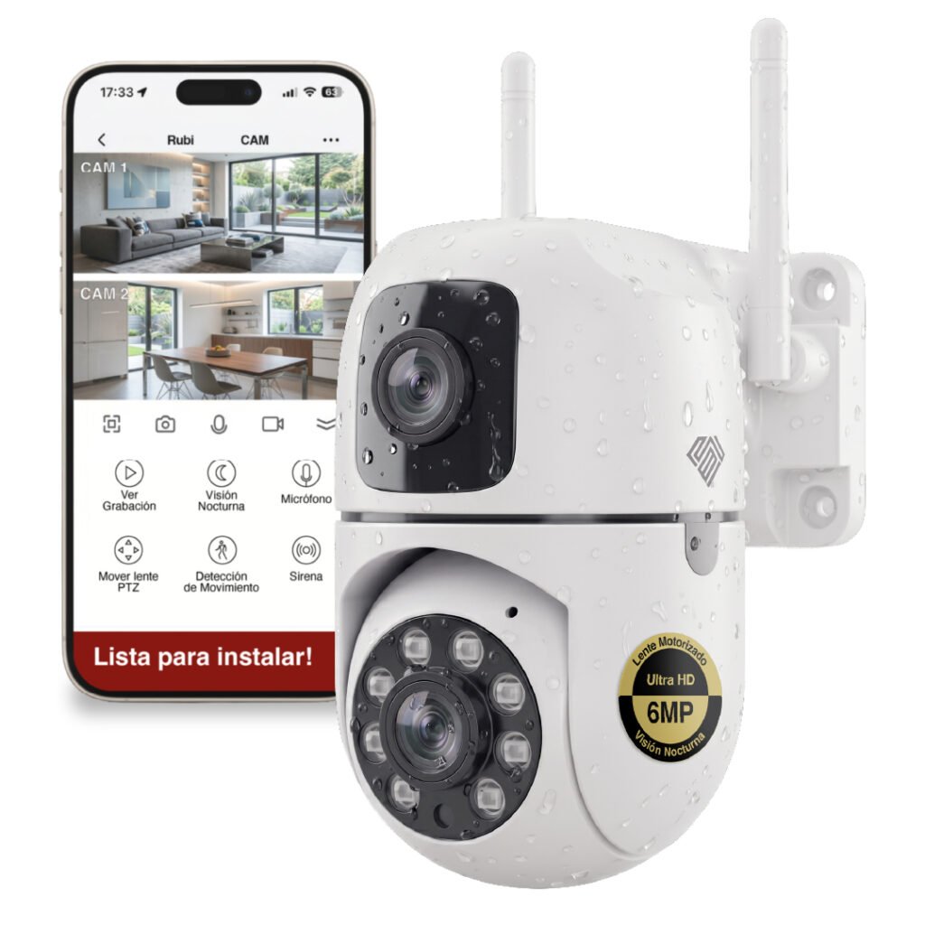 Cámara Dual 6MP Wifi Exterior