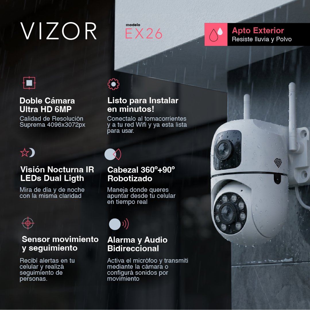 Cámara Dual 6MP Wifi Exterior - Image 2