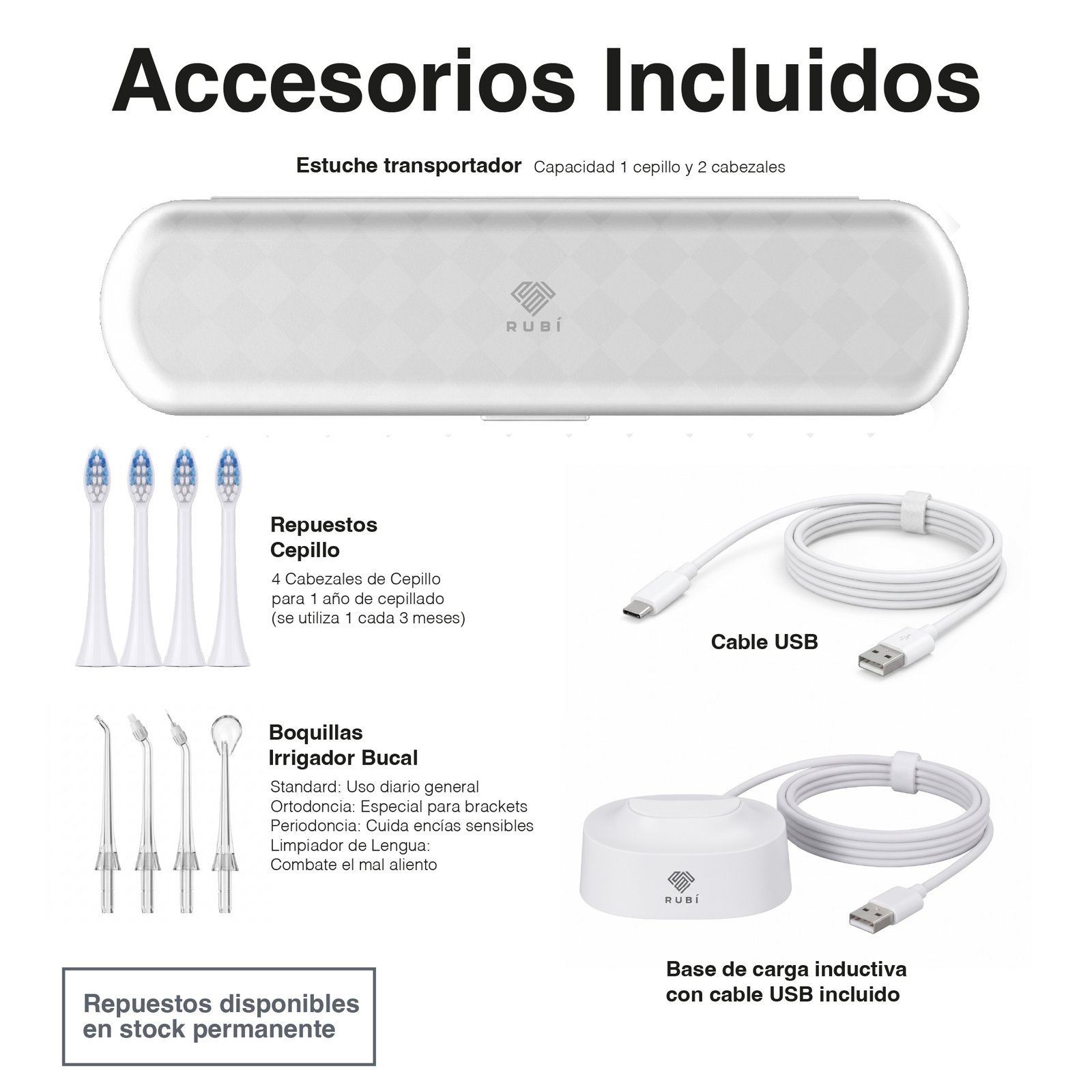 Kit Irrigador Bucal + Cepillo De Dientes Sónico Prosmile Dúo Blanco - Imagen 9