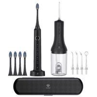 Kit Irrigador Bucal + Cepillo De Dientes Sónico Prosmile Dúo Negro